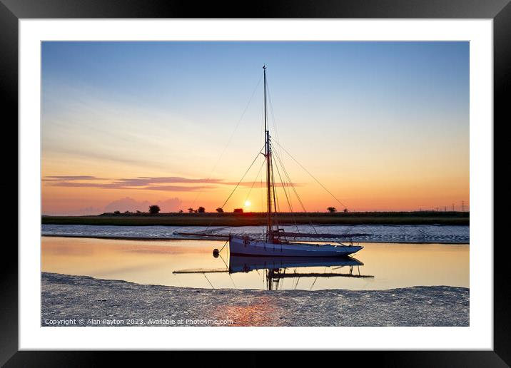 Whitstable oyster yawl F76 Gamecock Framed Mounted Print by Alan Payton