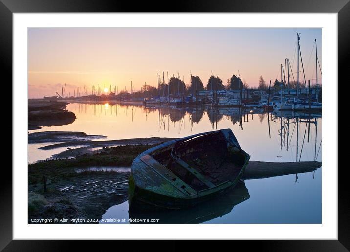 Sunrise at Oare Creek , Kent Framed Mounted Print by Alan Payton