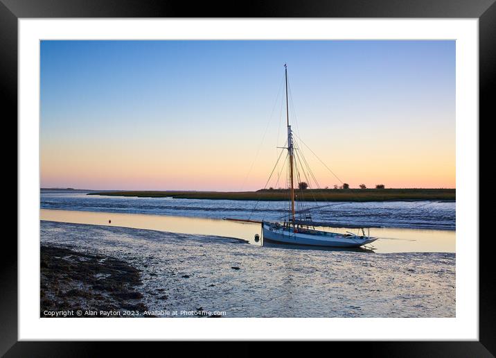 Dawn at low tide with F76 Gamecock Framed Mounted Print by Alan Payton