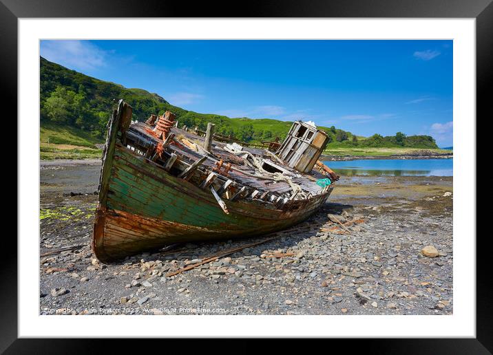 Fishing boat Wreck, Isle of Kerrera 1 Framed Mounted Print by Alan Payton