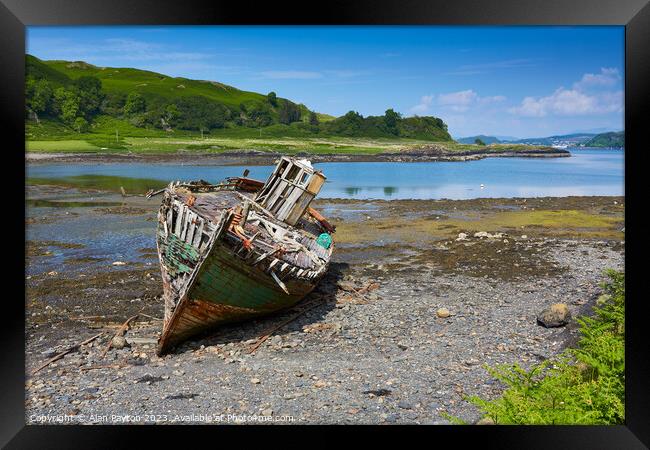 Fishing boat Wreck, Isle of Kerrera 2 Framed Print by Alan Payton