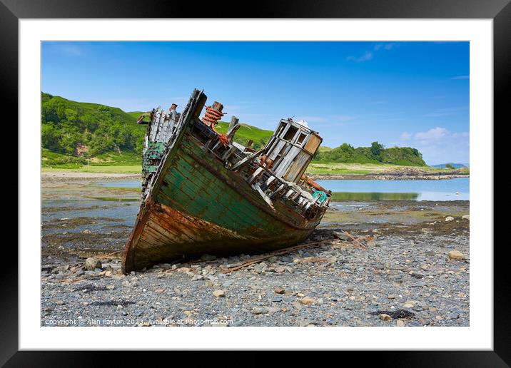 Fishing boat Wreck, Isle of Kerrera 3 Framed Mounted Print by Alan Payton