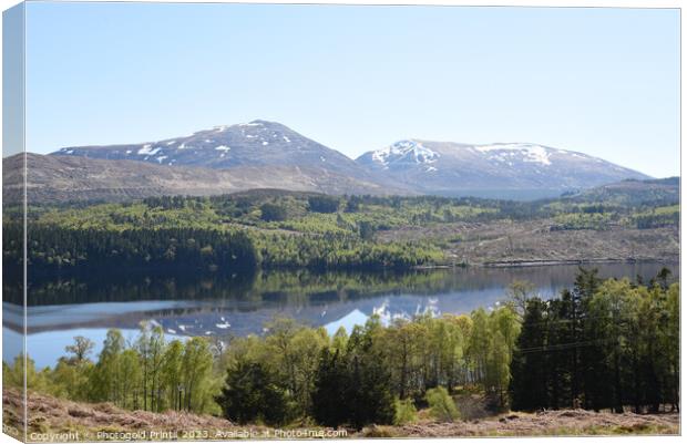 Loch Garry in the Highlands of Scotland Canvas Print by Photogold Prints