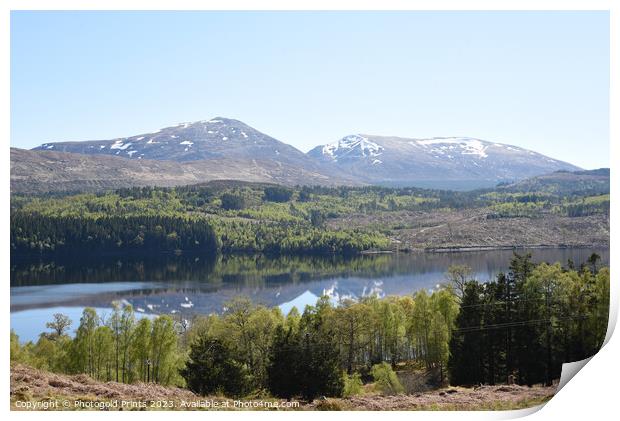 Loch Garry in the Highlands of Scotland Print by Photogold Prints