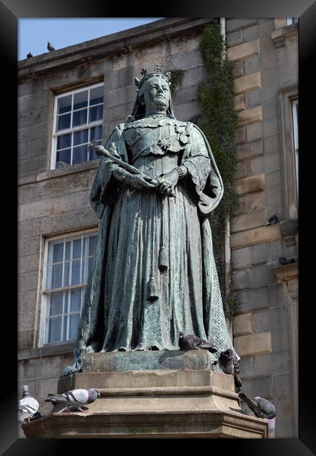 Queen Victoria Statue In Leith, Edinburgh Framed Print by Artur Bogacki
