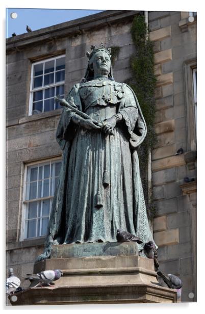 Queen Victoria Statue In Leith, Edinburgh Acrylic by Artur Bogacki