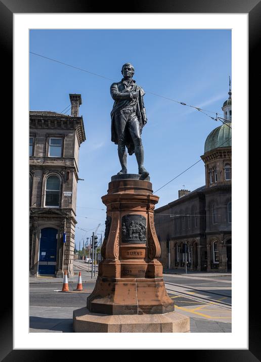 Robert Burns Monument In Edinburgh Framed Mounted Print by Artur Bogacki