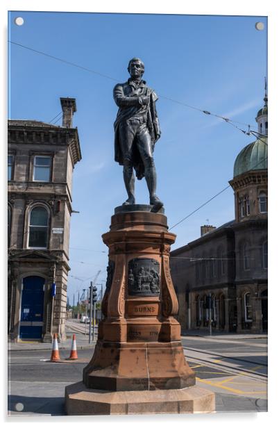 Robert Burns Monument In Edinburgh Acrylic by Artur Bogacki