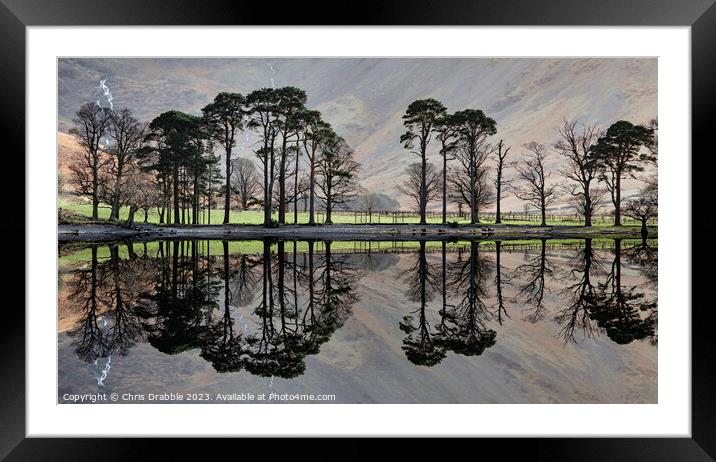 The Buttermere sentinels Framed Mounted Print by Chris Drabble