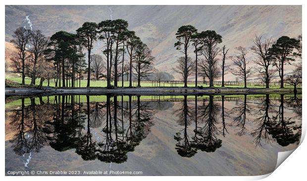 The Buttermere sentinels Print by Chris Drabble