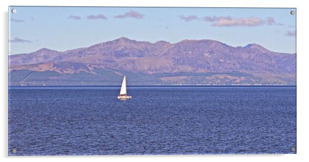 Sailing in the Firth of clyde Acrylic by Allan Durward Photography