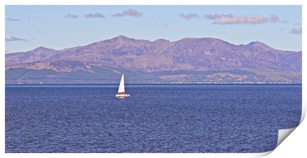 Sailing in the Firth of clyde Print by Allan Durward Photography