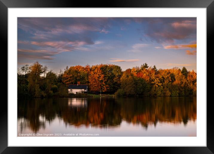 Autumn at the old boathouse Framed Mounted Print by Clive Ingram