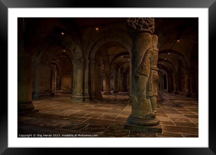 The Giant Finn in the crypt of Lund Cathedral Framed Mounted Print by Stig Alenäs