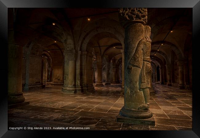 The Giant Finn in the crypt of Lund Cathedral Framed Print by Stig Alenäs