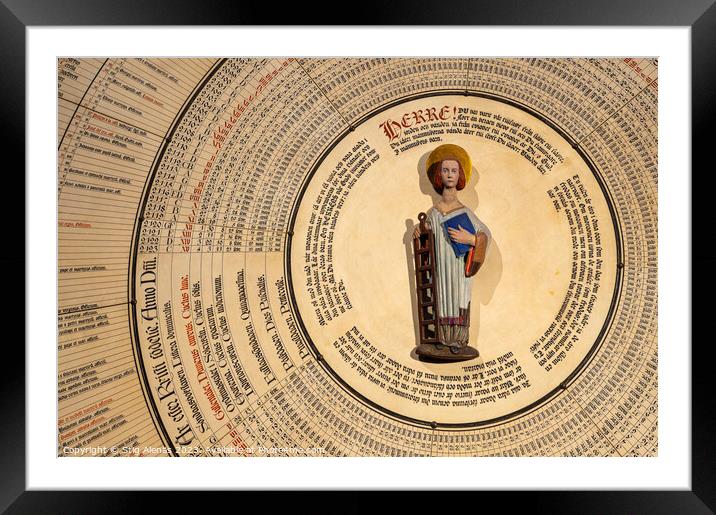 Lund Cathedral Astronomical Clock with St. Lawrence  Framed Mounted Print by Stig Alenäs