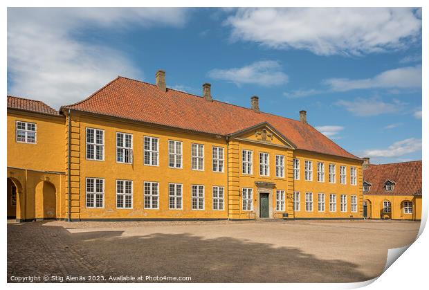 the yellow Roskilde Palace  Print by Stig Alenäs