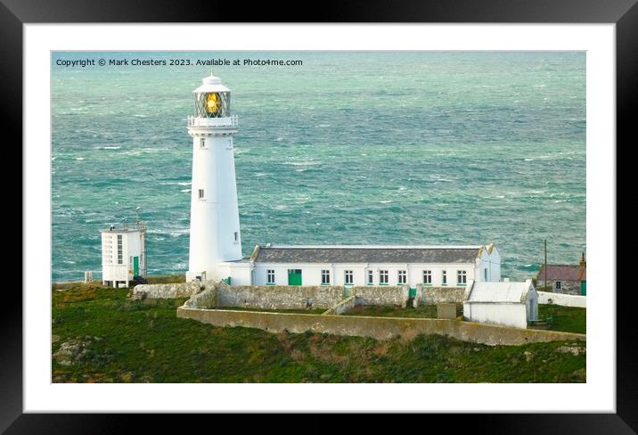 South Stack lighthouse  Framed Mounted Print by Mark Chesters