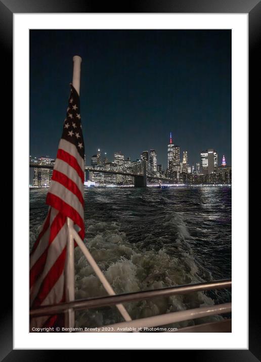 USA Skyline Framed Mounted Print by Benjamin Brewty