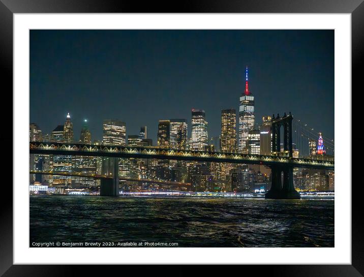 NYC Iconic View Framed Mounted Print by Benjamin Brewty