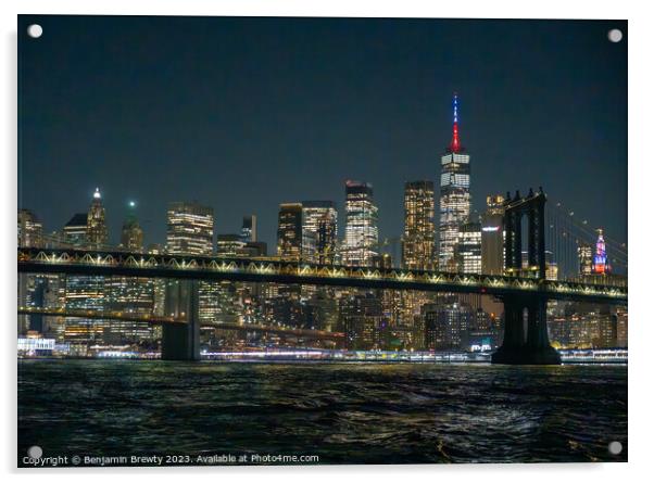 NYC Iconic View Acrylic by Benjamin Brewty