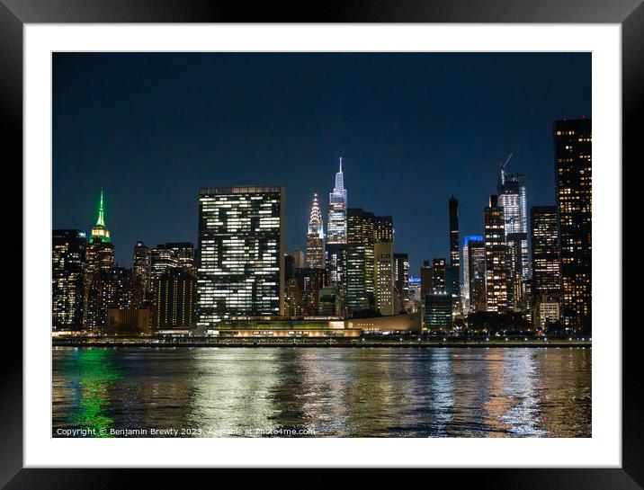 NYC View Framed Mounted Print by Benjamin Brewty