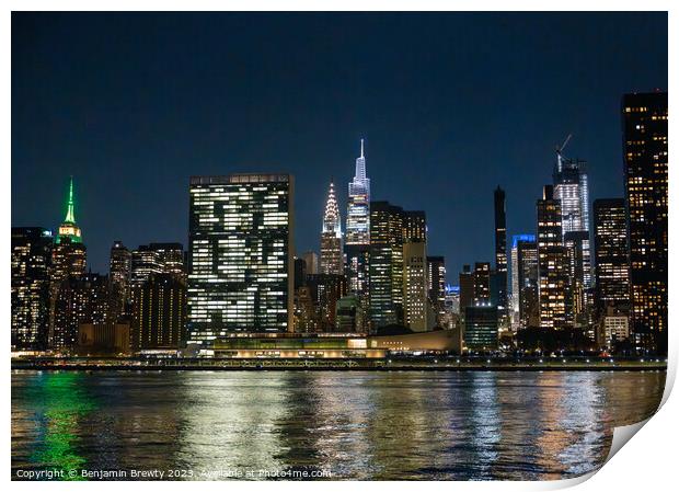 NYC View Print by Benjamin Brewty