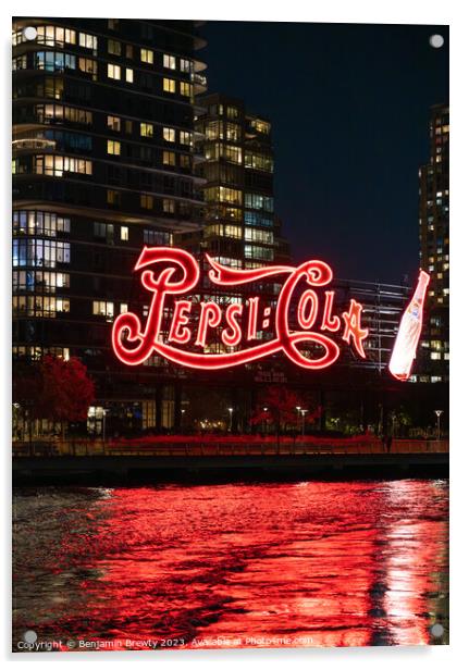 Pepsi-Cola Sign Acrylic by Benjamin Brewty