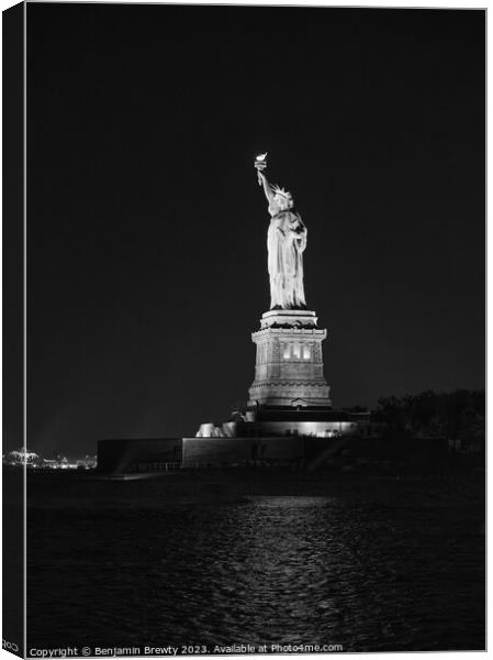 Statue Of Liberty Canvas Print by Benjamin Brewty