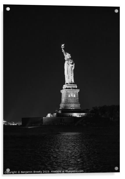 Statue Of Liberty Acrylic by Benjamin Brewty