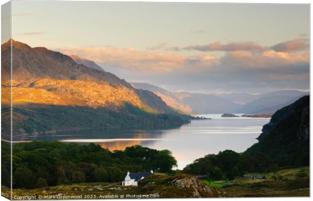 Loch Maree from Poolewe Canvas Print by Mark Greenwood
