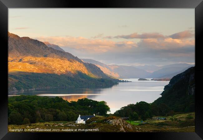 Loch Maree from Poolewe Framed Print by Mark Greenwood