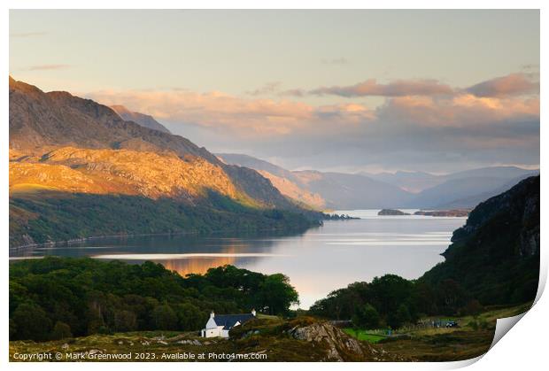 Loch Maree from Poolewe Print by Mark Greenwood