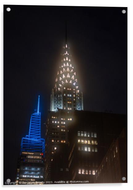 Chrysler Building  Acrylic by Benjamin Brewty