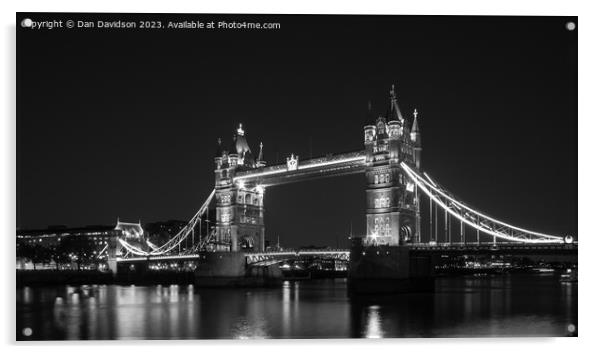 Tower Bridge Nights Acrylic by Dan Davidson