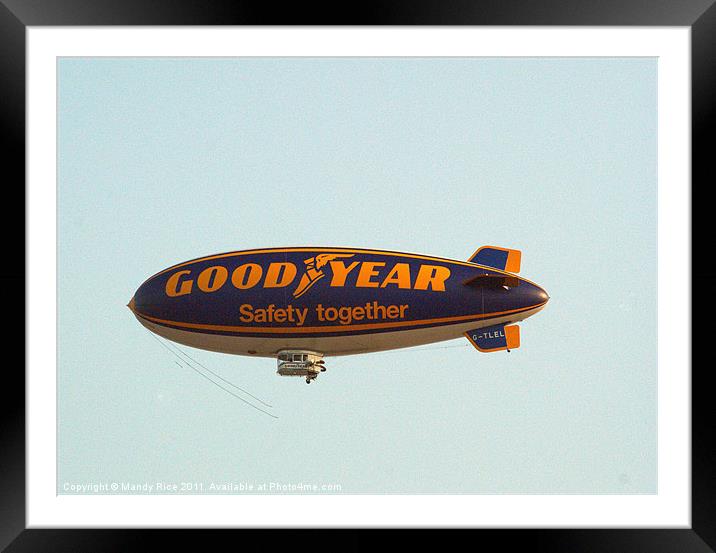 Airship Framed Mounted Print by Mandy Rice