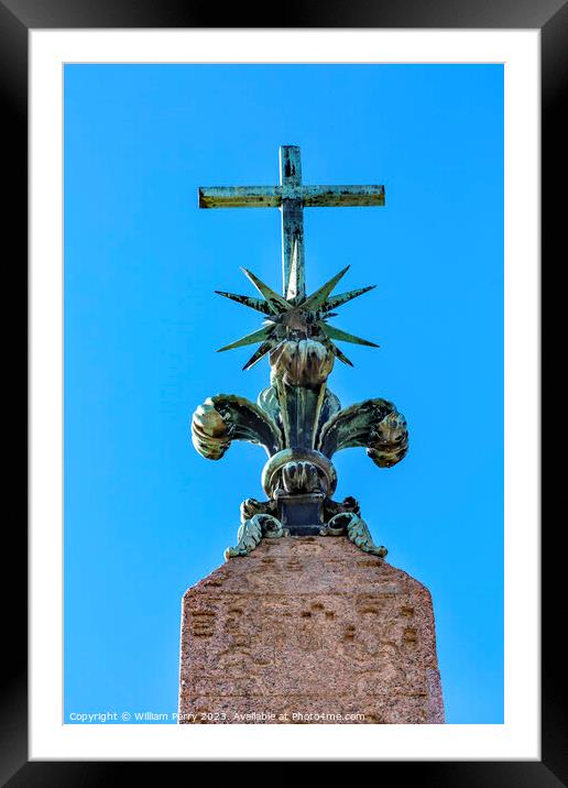 Cross Top Obelisk Sallustiano Trinita Dei Monti Spanish Steps Ro Framed Mounted Print by William Perry