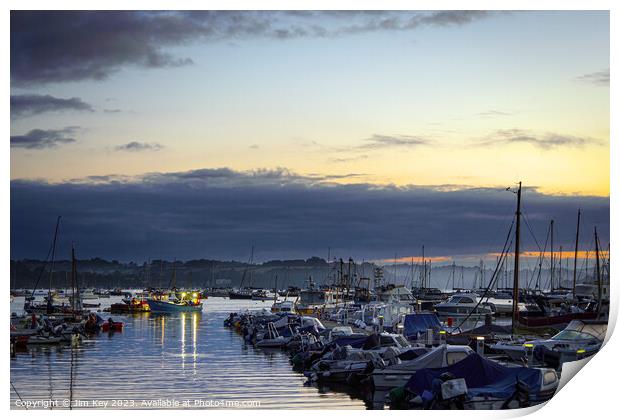 Sunrise Mylor Yacht Harbour Cornwall    Print by Jim Key