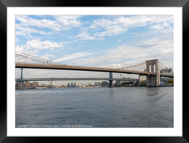 East River Views Framed Mounted Print by Benjamin Brewty