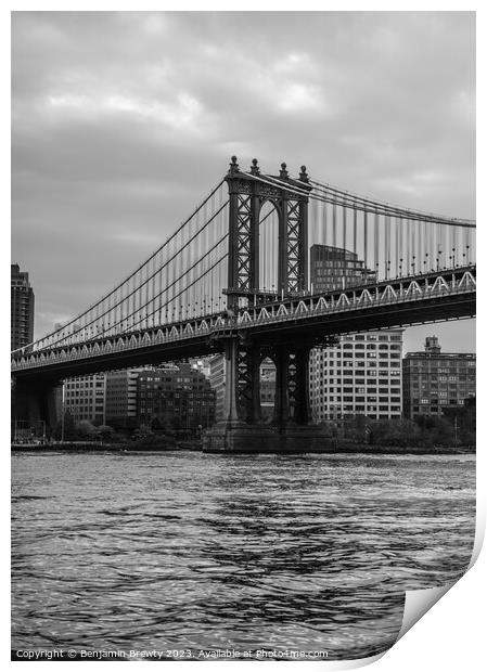 Manhattan Bridge  Print by Benjamin Brewty