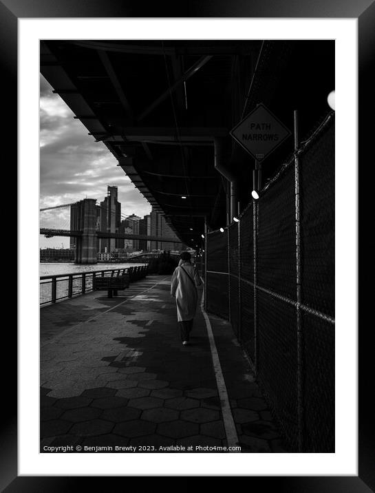 NYC Street Photography Framed Mounted Print by Benjamin Brewty
