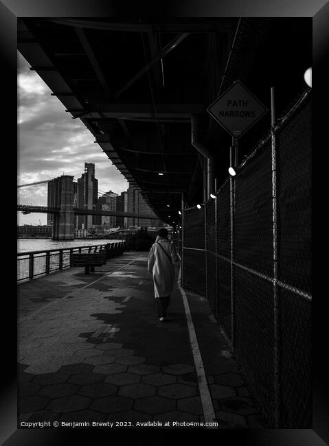 NYC Street Photography Framed Print by Benjamin Brewty
