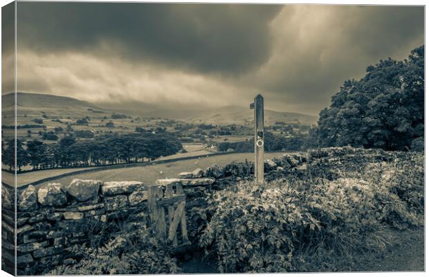 This way to Hawes Canvas Print by Paul Grubb