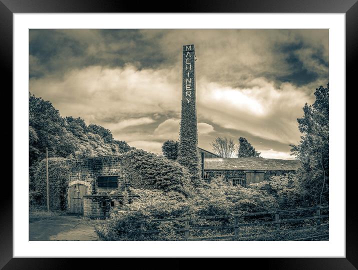 Overgrown Factory Building Framed Mounted Print by Paul Grubb