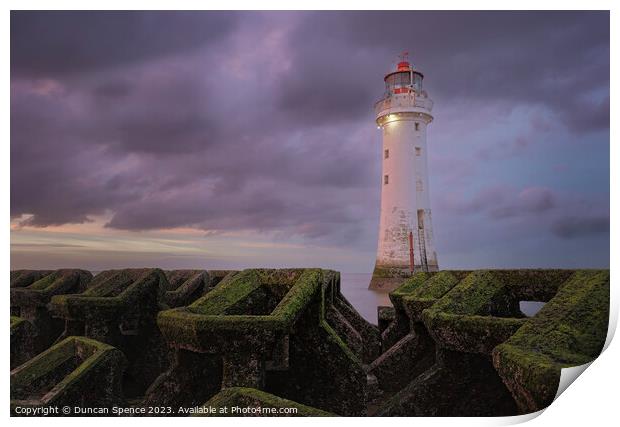 New Brighton Lighthouse Print by Duncan Spence