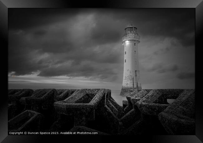 New Brighton Lighthouse Framed Print by Duncan Spence