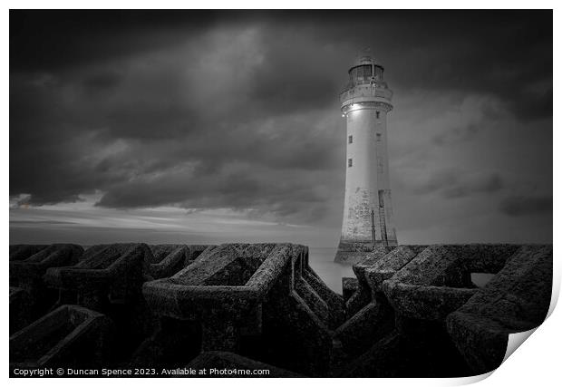 New Brighton Lighthouse Print by Duncan Spence