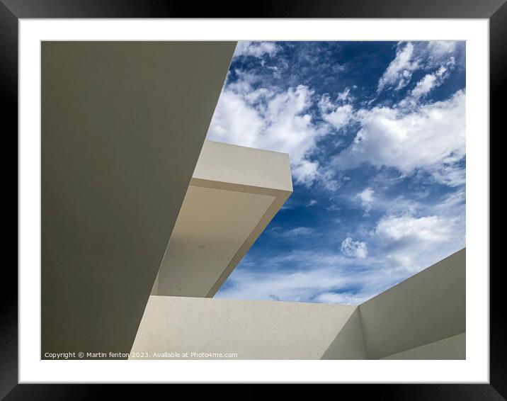 Abstract sky view Framed Mounted Print by Martin fenton
