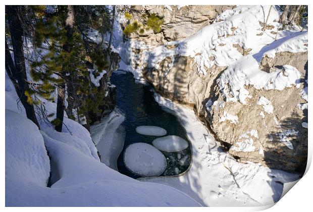 Kootenay River Numa Creek's Round Ice Sheet Print by rawshutterbug 