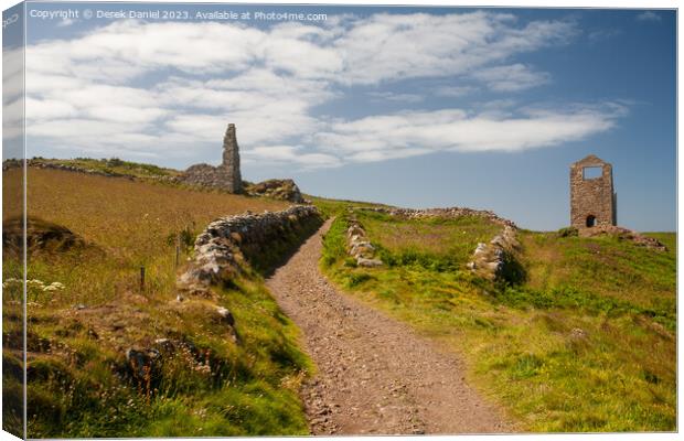 Tin Mines, Botallack Canvas Print by Derek Daniel